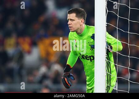 Wojciech Szczesny of Juventus gestures during the Italian championship Serie A football match between AS Roma and Juventus on January 12, 2020 at Stadio Olimpico in Rome, Italy - Photo Federico Proietti/ESPA-Imaes Stock Photo