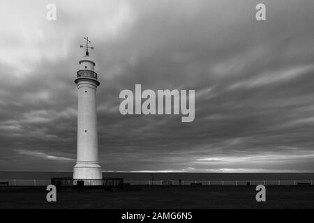 The White Lighthouse at Cliffe Park, Seaburn, near Sunderland, in Tyne ...