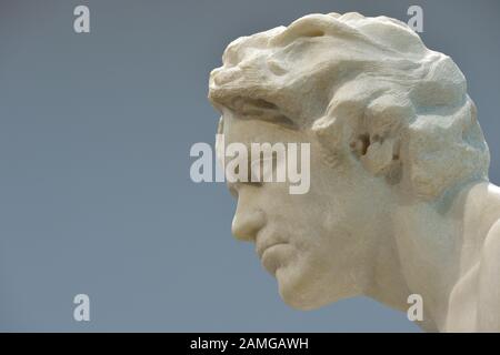 Leipzig, Germany. 17th Dec, 2019. The Klinger sculpture 'Beethoven' in the Museum of Fine Arts Leipzig is an eye-catcher. The year 2020 will mark both the 250th birthday of the composer Ludwig van Beethoven and the 100th anniversary of the death of the artist Max Klinger (1857-1920). Credit: Volkmar Heinz/dpa-Zentralbild/ZB/dpa/Alamy Live News Stock Photo