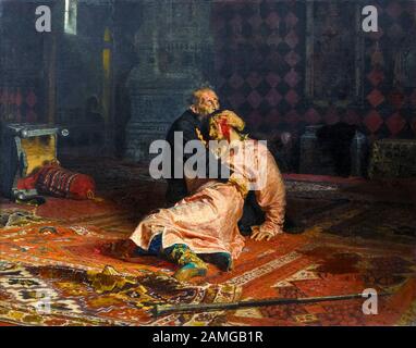 Ivan the Terrible and His Son Ivan on November 16th, 1581 - Ilya Repin ...