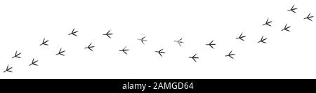 Footpath trail of duck Stock Vector