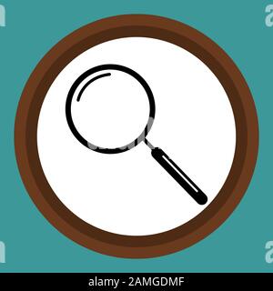 The magnifying glass icon, the search sign. Stock Vector