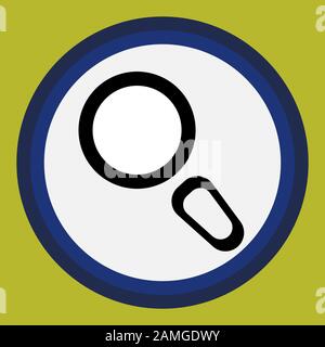 The magnifying glass icon, the search sign. Stock Vector