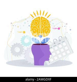 Brain is like a growing tree Stock Vector