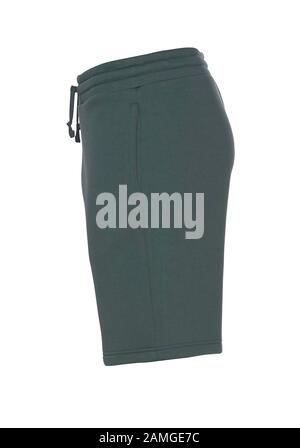 Sport short pant for male ,side view isolated on white background with clipping path Stock Photo