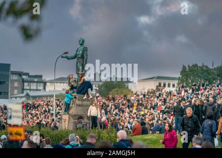 People, Cultural Day, (Menningarnott) Reykjavik, Iceland Stock Photo