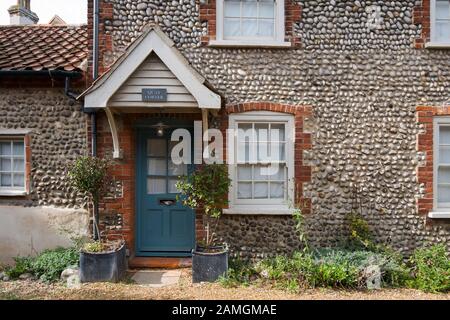 Quay Corner cottage in the village of Cley Next The Sea, North Norfolk, UK Stock Photo