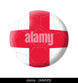An England soccer ball football illustration isolated on white with clipping path Stock Photo