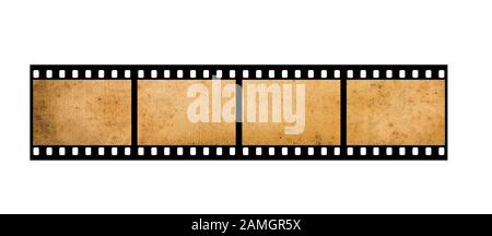 Old  35mm filmstrip isolated on white background Stock Photo