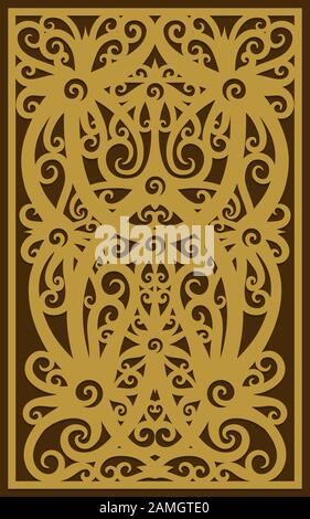 indonesia borneo kalimantan dayak ornament motif. fully editable, easy color change and transform to suit any purpose Stock Vector