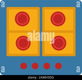 Gas Hob icon. Simple flat element from household collection. Creative gas hob icon for templates, software and apps Stock Vector