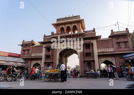 Gate to Sardar Market in Jodhpur, India Stock Photo