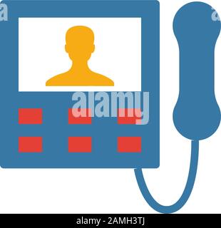 Intercom icon. Simple flat element from household collection. Creative intercom icon for templates, software and apps Stock Vector