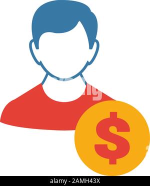 Backer icon. Simple flat element from crowdfunding collection. Creative backer icon for templates, software and apps Stock Vector