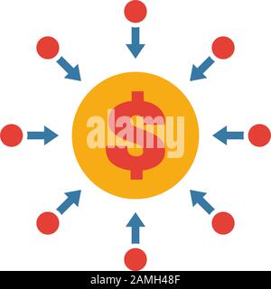 Crowdfunding icon. Simple flat element from crowdfunding collection. Creative crowdfunding icon for templates, software and apps Stock Vector