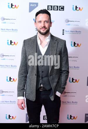 Ed Lilly arrives at The Writers' Guild Awards 2020 held at the Royal College of Physicians, London. Stock Photo
