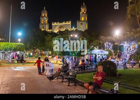Plaza de la Independencia, Merida, Mexico Stock Photo