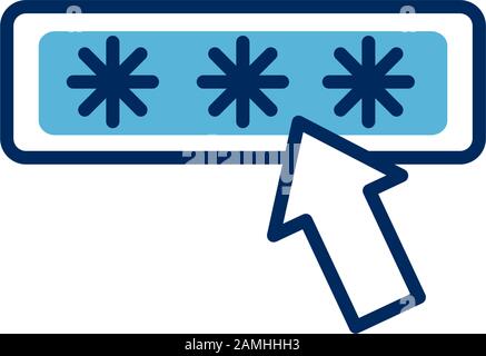 password access line style icon Stock Vector