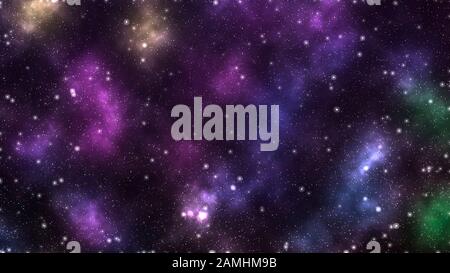 Colorful star field outer space background. Beautiful constellation backdrop. Nebula in deep space Stock Photo