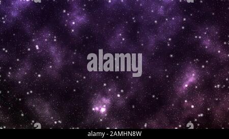 Purple nebula in deep space. Beautiful space background Stock Photo