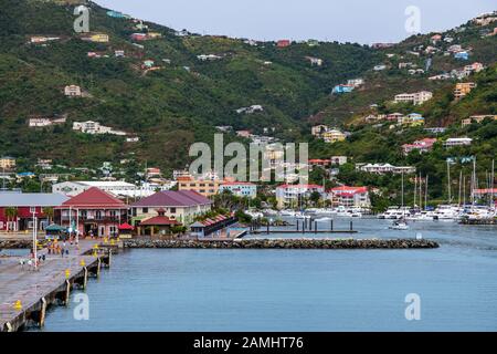 tortola cruise terminal town road ship caribbean alamy pier british park