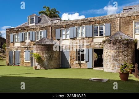 Old Copper & Lumber store, Nelson's Dockyard, Antigua, West Indies, Caribbean Stock Photo