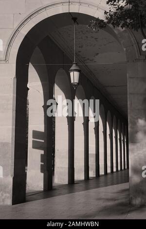 Monochrome architectural arches Stock Photo