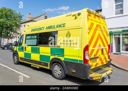 North West Ambulance Service Emergency Ambulance on call, Fleetwood, Lancashire, England, United Kingdom Stock Photo
