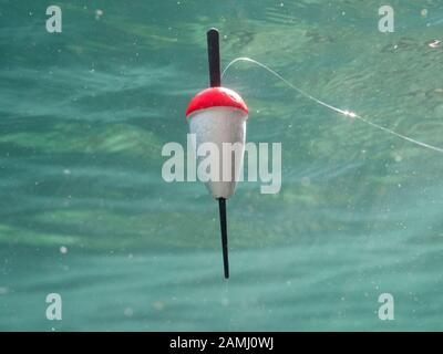 Fishing float pulled underwater Stock Photo
