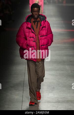 Milan, Italy. 12th Jan, 2020. MSGM Fall/Winter 2020/2021 Runway during Milan Fashion Week Men‚Äôs January 2020 - Milan, Italy 12/01/2020 Credit: dpa/Alamy Live News Stock Photo