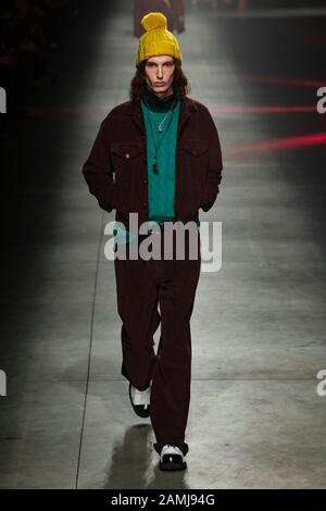 Milan, Italy. 12th Jan, 2020. MSGM Fall/Winter 2020/2021 Runway during Milan Fashion Week Men‚Äôs January 2020 - Milan, Italy 12/01/2020 Credit: dpa/Alamy Live News Stock Photo