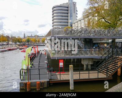 A cycle park in Amsterdam, Netherlands Stock Photo