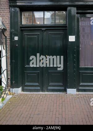 The front door of Anne Frank's house, Amsterdam, Netherlands Stock Photo