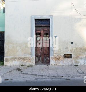 Colorful Art Deco and traditional houses and buildings in Merida, Yucatan, Mexico. Stock Photo
