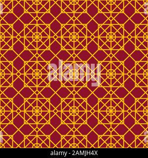 Abstract stripes, line seamless pattern vector illustration. Neutral monochrome business background, orange and red color. Linear shapes Stock Vector