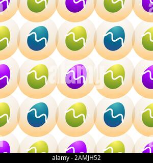 Easter egg seamless pattern vector illustration. Abstract gradient color, holiday eggs texture. Simple abstract decorative template Stock Vector