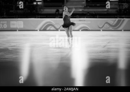 Lausanne, Switzerland. 13th Jan, 2020. You Young (KOR) Figure Skating : Women's Free Skating at Lausanne Skating Arena during the Lausanne 2020 Winter Youth Olympic Games in Lausanne, Switzerland . Credit: Naoki Morita/AFLO SPORT/Alamy Live News Stock Photo