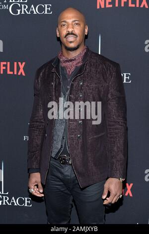 New York, USA. 13th Jan 2020. Actor Mehcad Brooks attends Tyler Perry’s “A Fall From Grace” New York Premiere Screening at Metrograph in New York, NY, January 13,  2020. (Photo by Anthony Behar/Sipa USA) Credit: Sipa USA/Alamy Live News Stock Photo