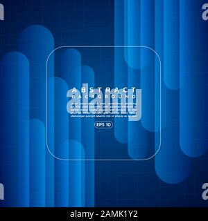 Abstract background technology style modern shape and line design color dark blue tone with space for text. vector illustration Stock Vector