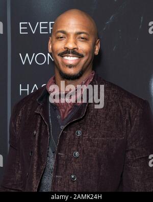 New York, NY - January 13, 2020: Mehcad Brooks attends premiere of Netflix A Fall From Grace at Metrograph Stock Photo