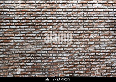 Closeup of modern brick wall pattern background in modern building Stock Photo