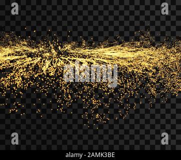 Electricity lighting effects. Array with dynamic particles. 3d futuristic technology style. Abstract Background. Vector illustration. Stock Vector