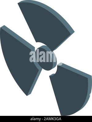 Radiation nuclear icon, isometric style Stock Vector
