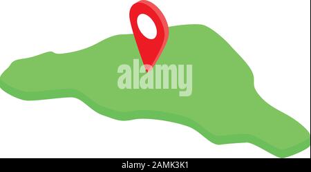 Easter island icon, isometric style Stock Vector