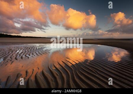 Colourful sunrise at Mackay's Sunset Bay. Stock Photo