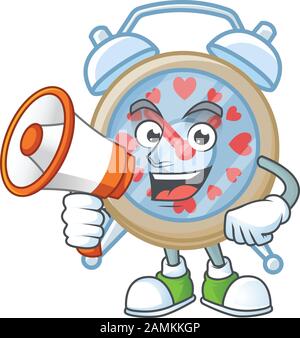 With megaphone clock character cartoon style Stock Vector Image & Art ...