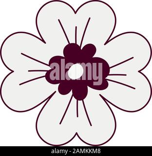 beautiful flower desing isolated icon Stock Vector Image & Art - Alamy