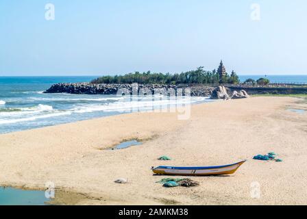 mahabalipuram, tamil nadu/ India-2019, januaru 3rd; Shore temple on Mahabalipuram beach Stock Photo