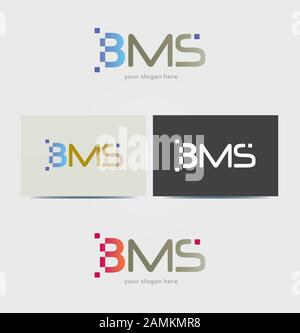 Single Logo - BMS Letters for Technology Consulting Company Business Logo Stock Vector