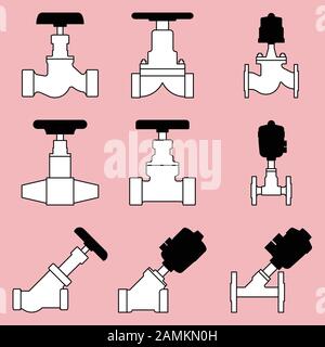 Gate Valve Parts Stock Vector Image & Art - Alamy